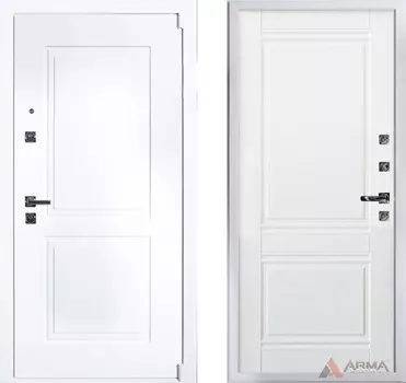 Входная дверь Нео Вайт 18 Белый матовый