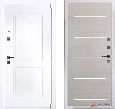 Входная дверь Нео Вайт 20 Акация поперечная