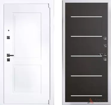 Входная дверь Нео Вайт 21 Венге поперечный