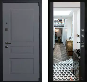 Входная дверь Нео Ясень 12 Черный кварц