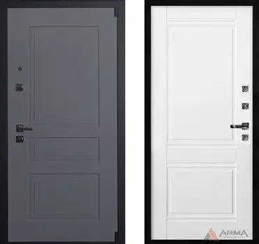 Входная дверь Нео Ясень 18 Белый матовый