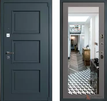 Входная дверь Оптима Термо 04 Грей абсолют софт