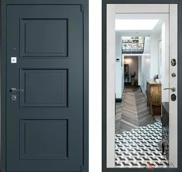 Входная дверь Оптима Термо 11 Бетон светлый