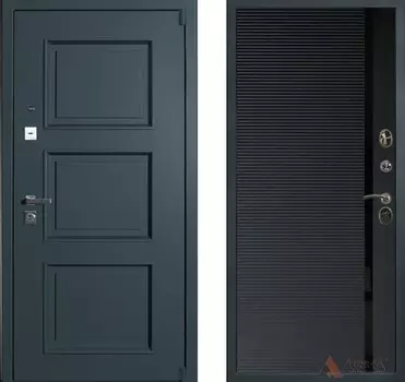 Входная дверь Оптима Термо 14 Шагрень черная