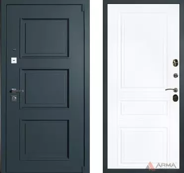 Входная дверь Оптима Термо 19 Белый ясень