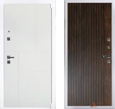 Входная дверь Рондо 24 Дуб антик + патина черная