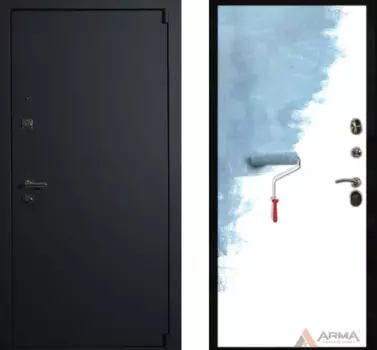 Входная дверь Сити Блэк 02 Грунт под покраску