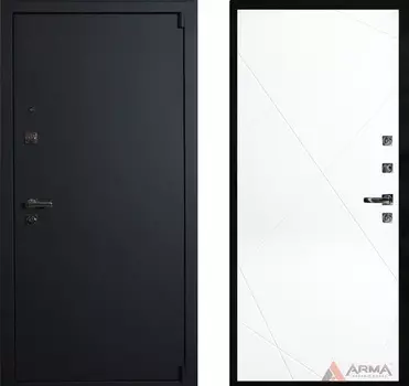 Входная дверь Сити Блэк 07 Белый матовый