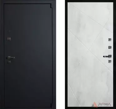 Входная дверь Сити Блэк 08 Бетон светлый