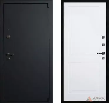 Входная дверь Сити Блэк 13 Белый матовый