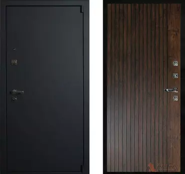 Входная дверь Сити Блэк 24 Дуб антик + патина черная