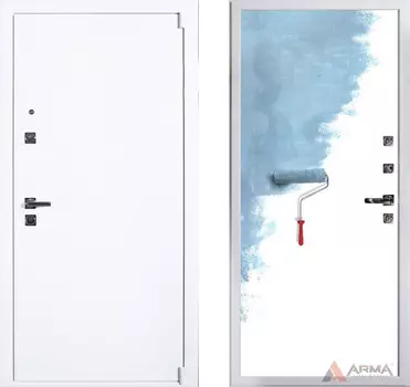 Входная дверь Сити Вайт 02 Грунт под покраску