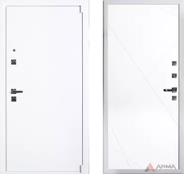 Входная дверь Сити Вайт 07 Белый матовый