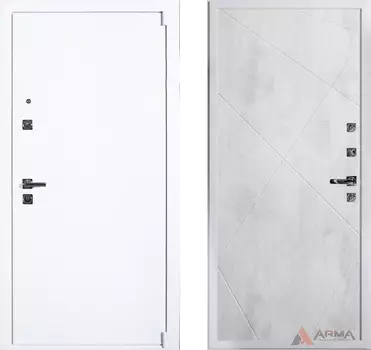 Входная дверь Сити Вайт 08 Бетон светлый