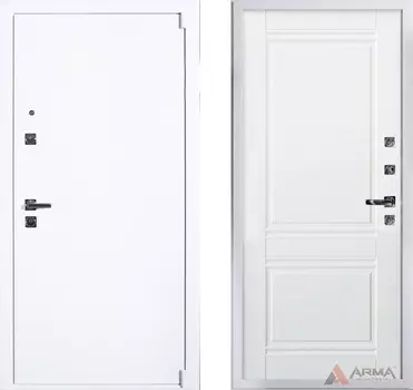 Входная дверь Сити Вайт 18 Белый матовый