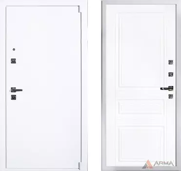 Входная дверь Сити Вайт 19 Белый ясень