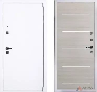 Входная дверь Сити Вайт 20 Акация поперечная