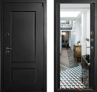 Входная дверь Сургут Термо 12 Черный кварц