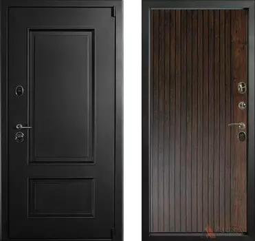 Входная дверь Сургут Термо 24 Дуб антик + патина черная