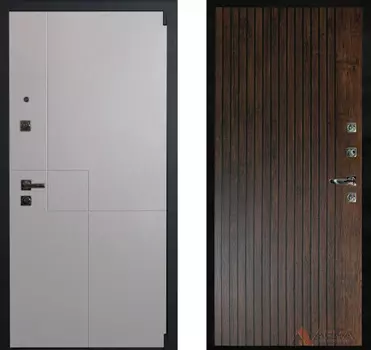 Входная дверь Техно 24 Дуб антик + патина черная