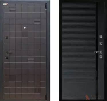 Входная дверь Тетрис 14 Шагрень черная