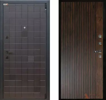 Входная дверь Тетрис 24 Дуб антик + патина черная