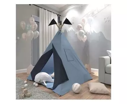 Вигвам из голубого льна (Голубой, 130)