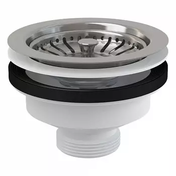 Водослив сифона для мойки 6/4" с нержавеющей peшeткой 115, арт. A37