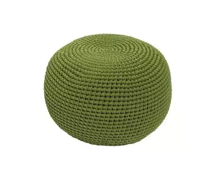 Вязаный пуф Хаки (темно-зеленый)
