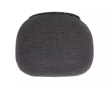 Вязаный пуф (темно-серый)