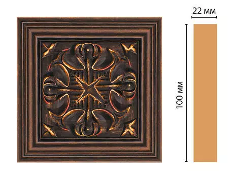 Вставка цветная DECOMASTER D207-966 (100*100*17мм)