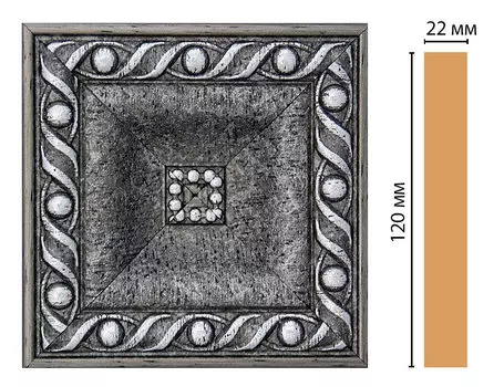 Вставка цветная DECOMASTER D208-44 (120*120*22мм)