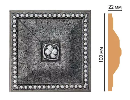Вставка цветная DECOMASTER D209-44 (100*100*22мм)