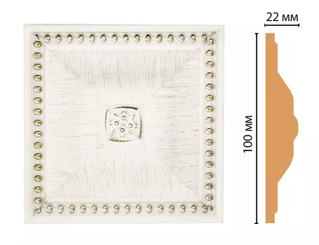 Вставка цветная DECOMASTER D209-7D (100*100*22мм)