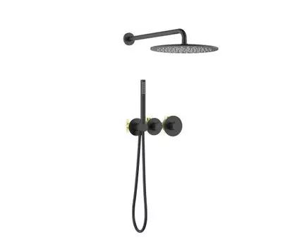 Встраиваемая душевая система с термостатом TIMO Saona SX-2359/03SM, черный