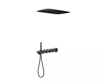 Встраиваемая душевая система с термостатом TIMO Saona SX-2319/03SM, черный