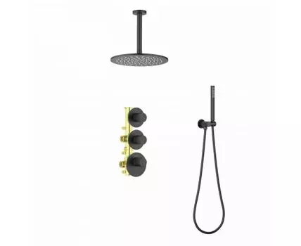 Встраиваемая душевая система с термостатом TIMO Saona SX-2399/03SM, черный