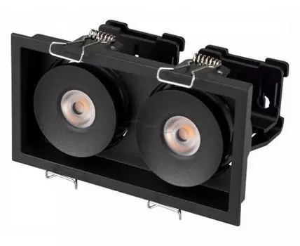 Встраиваемый светильник Arlight CL-SIMPLE-S148x80-2x9W Warm3000 (BK, 45 deg) 028151