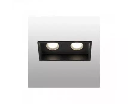 Встраиваемый светильник Hyde черный 2Л GU10 IP44