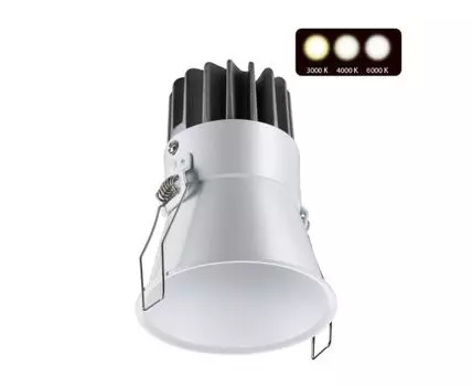 Встраиваемый светильник Novotech светодиодный с переключателем цветовой температуры LANG