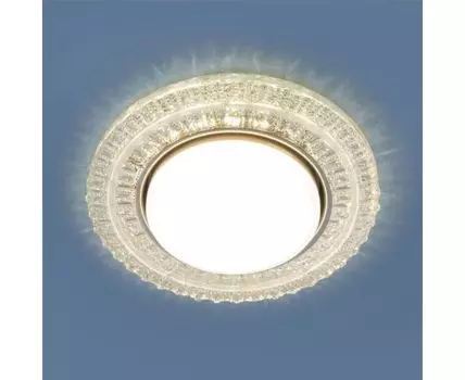 Встраиваемый точечный светильник с LED подсветкой 3028 GX53 CL прозрачный
