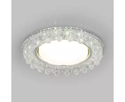 Встраиваемый точечный светильник с LED подсветкой 3025 GX53 CL прозрачный