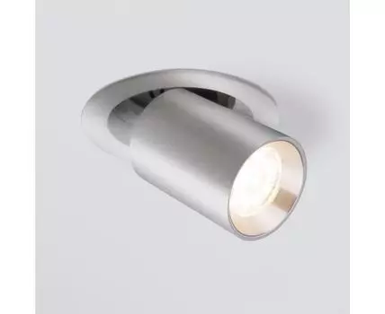 Встраиваемый точечный светодиодный светильник 9917 LED 10W 4200K серебро