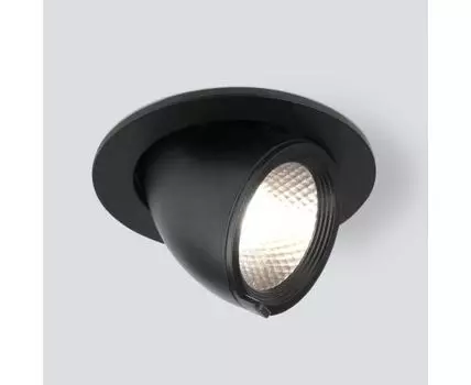 Встраиваемый точечный светодиодный светильник 9918 LED 9W 4200K черный