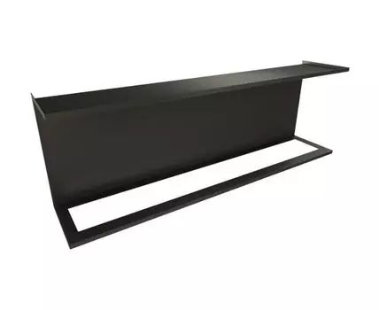 Встраиваемый торцевой очаг Standart 1400 (Черный)