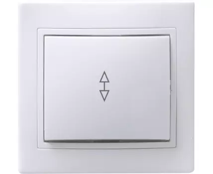 Выключатель 1-клавишный проходной ВСп10-1-0-КБ 10А КВАРТА белый IEK