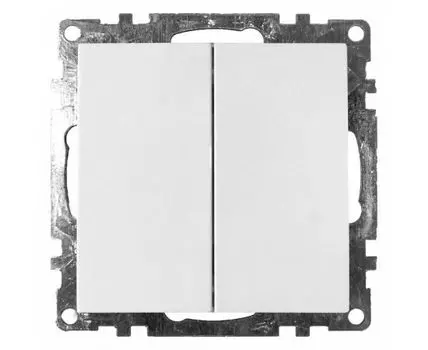 Выключатель двухклавишный без рамки Stekker Катрин 39300