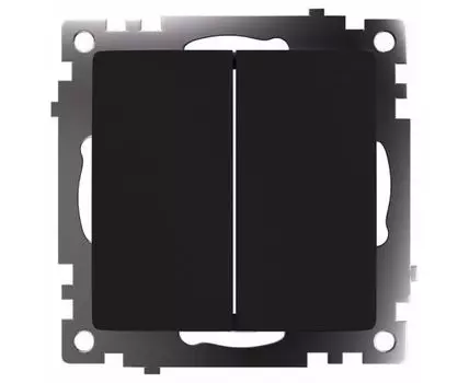 Выключатель двухклавишный без рамки Stekker Катрин 49167