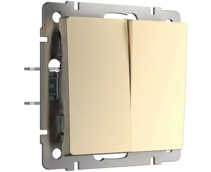 Выключатель двухклавишный проходной Werkel WL11-SW-2G-2W