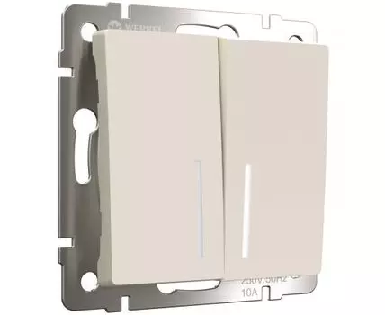 Выключатель двухклавишный с подсветкой Werkel